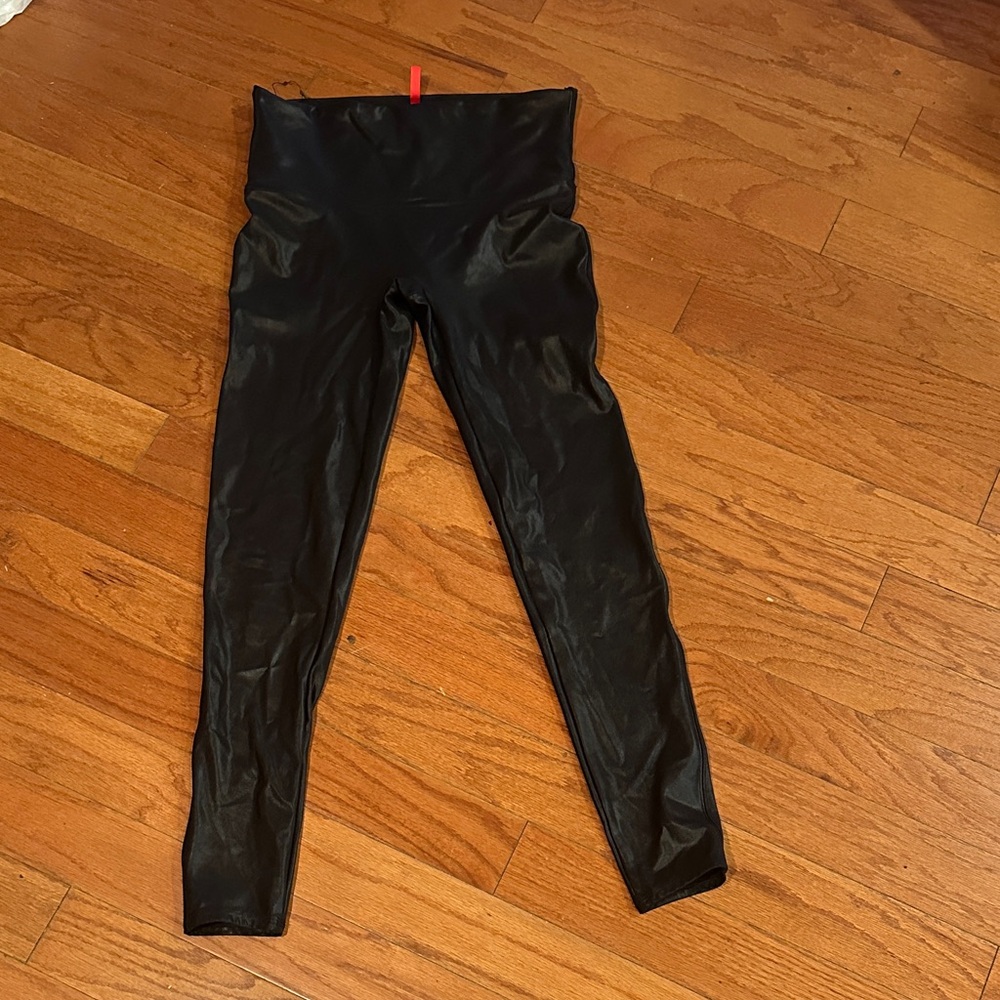 SPANX Shiny Black Leggings